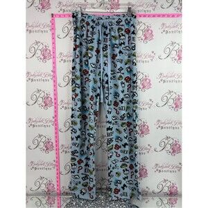 Monopoly fleece pants 2021 Blue Patterned Pajama Pants - Soft Cozy Sleepwear